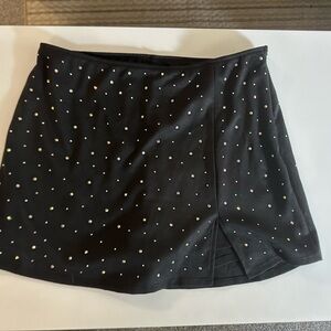 Wild Fable Black Mini Skirt with Studs